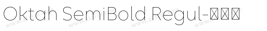 Oktah SemiBold Regul字体转换